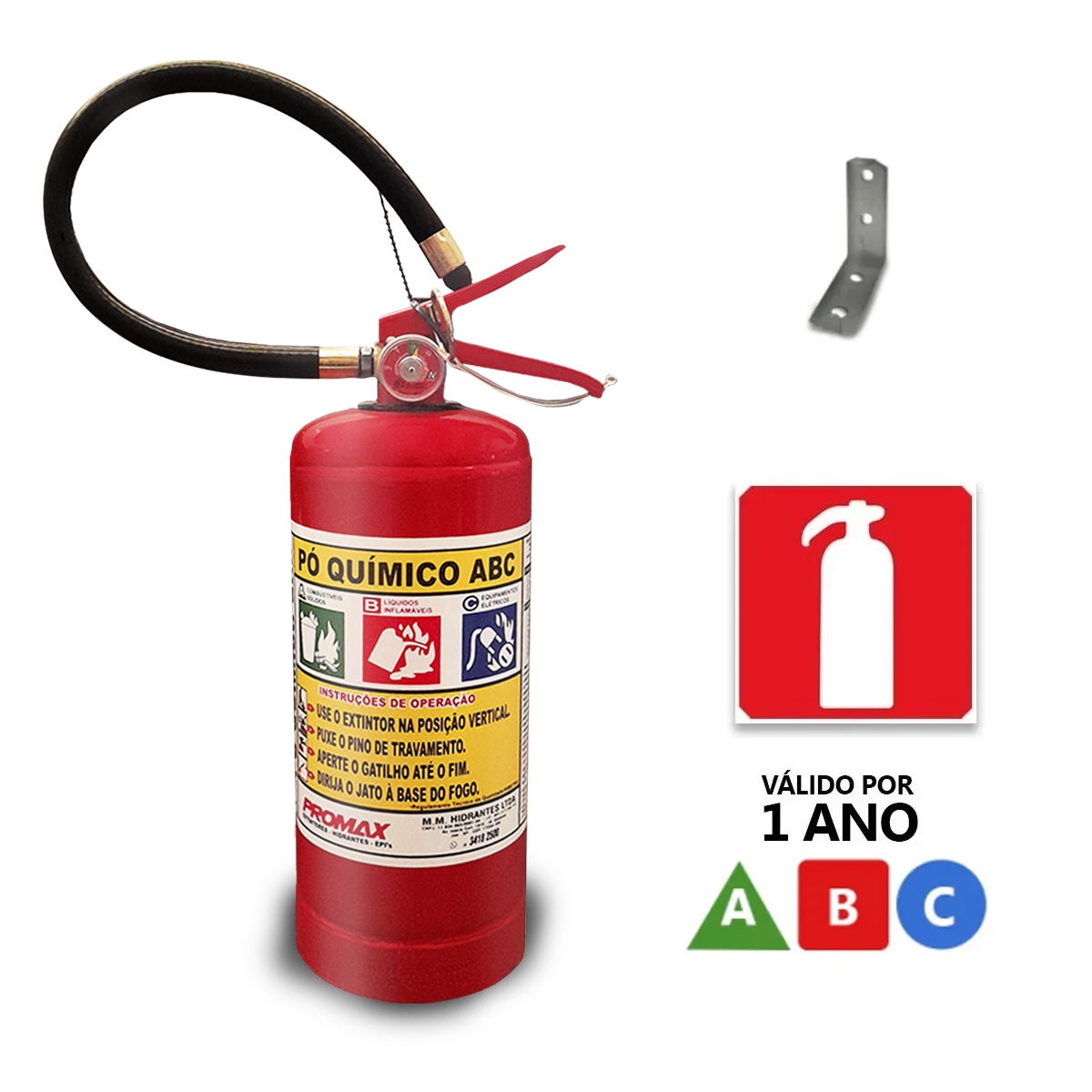 Extintor ABC 4kg - Seminovo - equipamento de segurança FHL Extintores